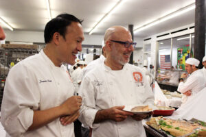 Director of Pastry Operations Jansen Chan with Guest Master Pastry Chef Ron Ben-Israel