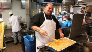 Chef Anthony RIcco at work in the kitchen. 2016