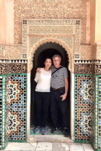 Image of Battman with wife Hitomi.