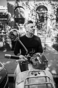 John Delucie and his Vespa. Photo by Avery Whyte.