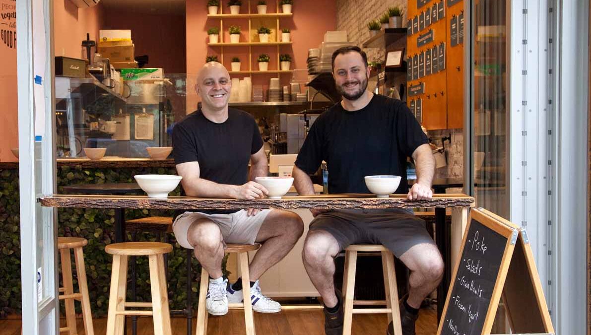 Chef Adin Langille with his business partner Steve Macrina. Photo by Battman.