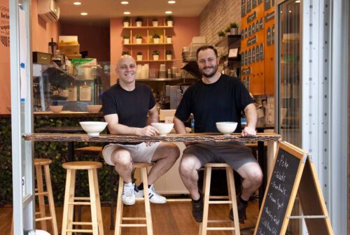 Chef Adin Langille with his business partner Steve Macrina. Photo by Battman.