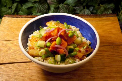 K Town Que with Chicken, by Chef Adin Langille. Photo by Battman.