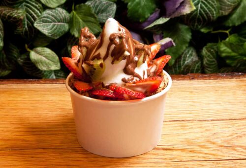 Strawberry Dream Frozen Yogurt by Chef Adin Langille. Photo by Battman.,