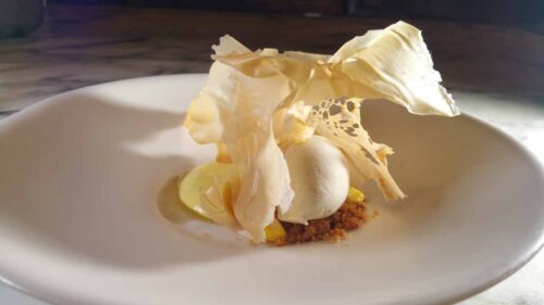 Corn Ice Cream by Chef Sōta Atsumi. Photo by Battman.