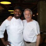 Chef Brian Fowler of Black Barn restaurant in New York, with Battman.