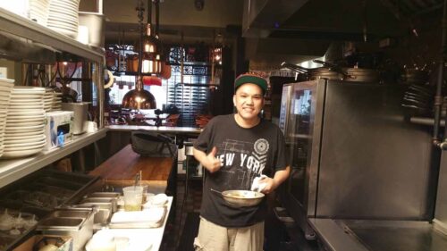 Chef Eric Kwan in the kitchen, Photo by Battman